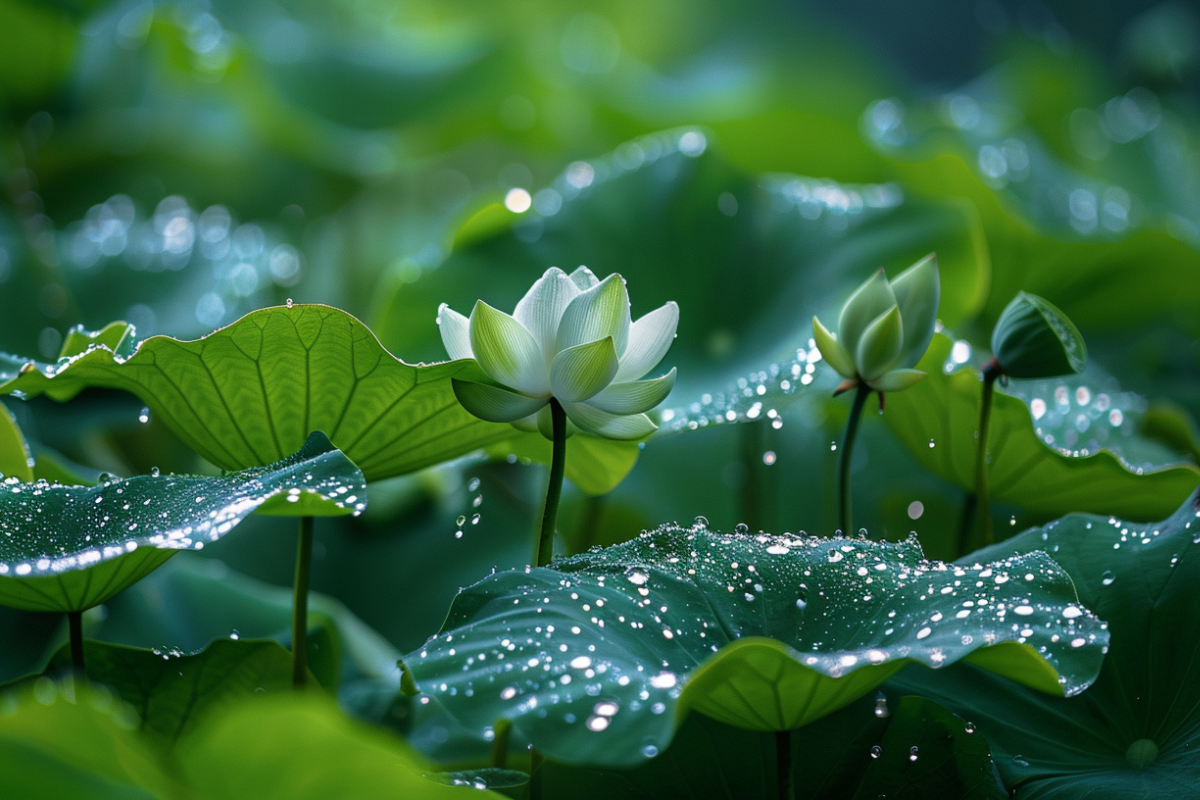 7 leaf lotus plant